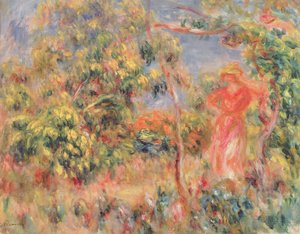 Figura w ogrodzie, 1917 autorstwa Pierre Auguste Renoir